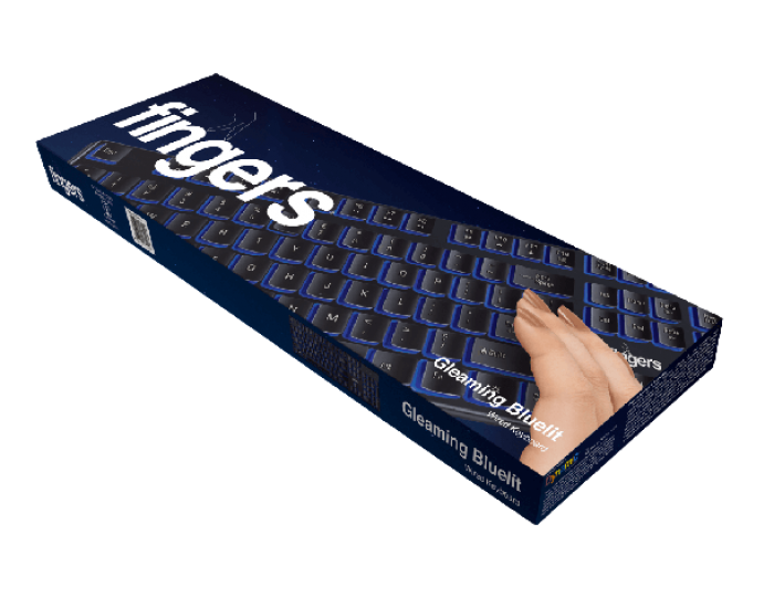 FINGERS KEYBOARD USB GLEAMING BLUELIT